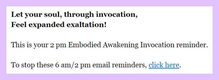 Invocation Reminder Email Example Final2