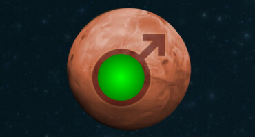 Mars With Green Light