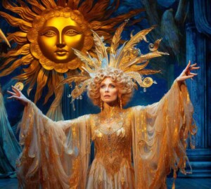 Sabian Symbol Square A Theatrical Representation Of A Golden Haired Goddess Of Opportunity