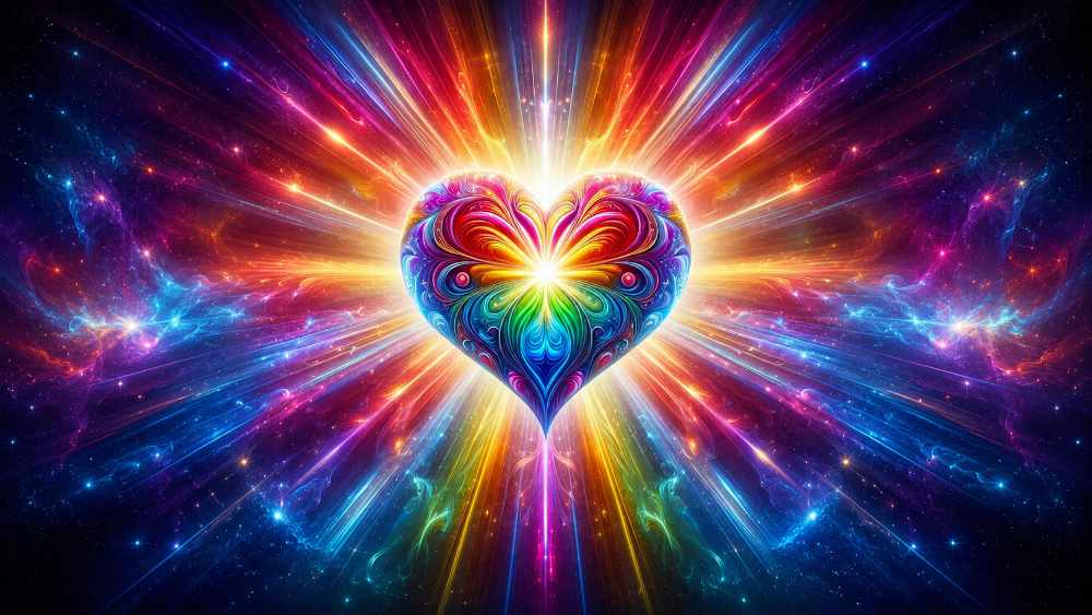 Rainbow Heart Widescreen Love